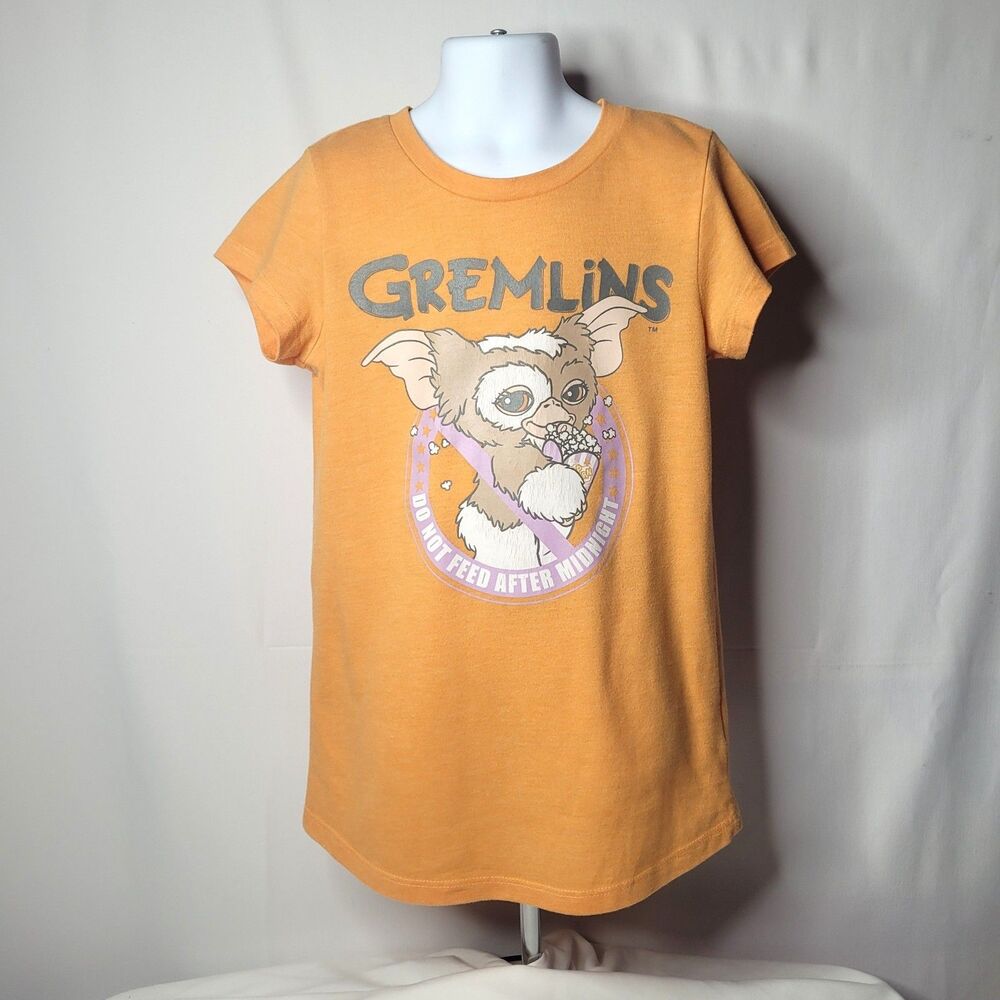 Gremlins Gizmo Orange Graphic Crewneck Tee Kids M